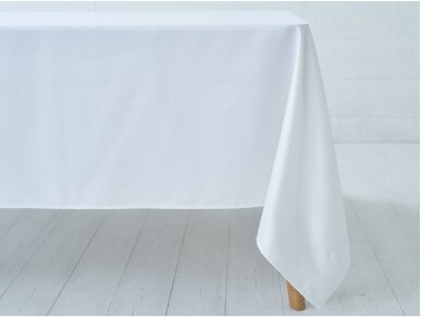 Tablecloth white Saten stain resistant, width 320 cm
