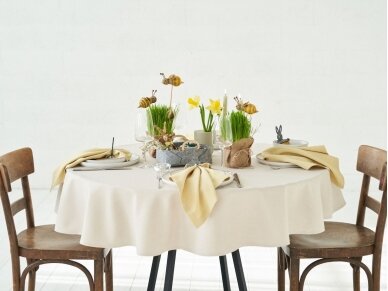 Tablecloth stain resistant LOFT, sandy color, white 180 cm 4