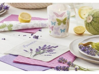 Organic napkins "Lavender for you“ 1