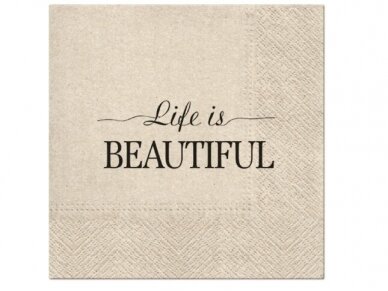 Ekologiškos servetėlės „Life is beautiful“