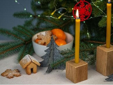 Kalėdiniai stalo papuošimai „Eglutė“, pilka 4