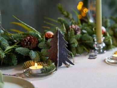 Kalėdiniai stalo papuošimai „Eglutė“, šviesiai pilka 7