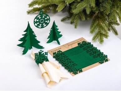 Kalėdiniai stalo papuošimai „Eglutė“, žalia 2