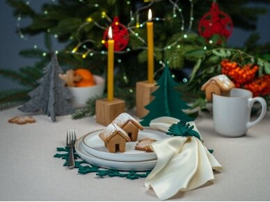 Kalėdiniai stalo papuošimai „Eglutė“, žalia 4