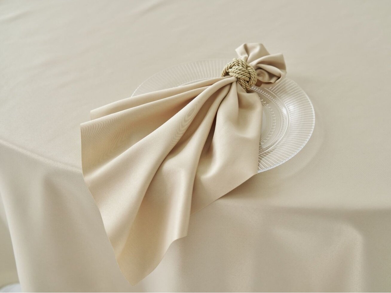 Napkin latte SATEN seamless stain resistant 45 x 45 cm Napkin latte SATEN seamless stain resistant 45 x 45 cm