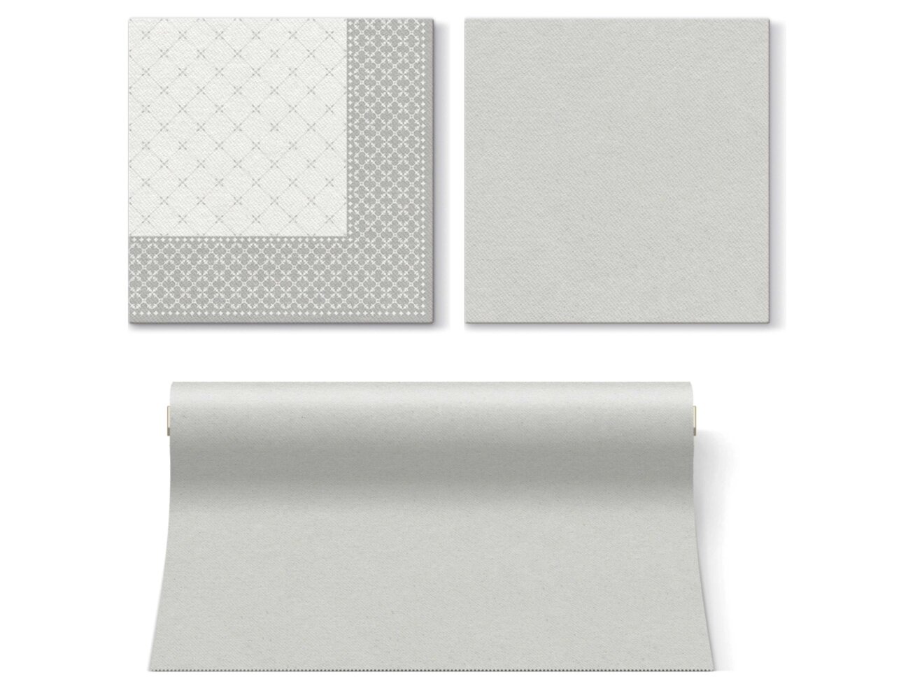 Napkins silver, Airlaid textile 1 Napkins silver, Airlaid textile 1