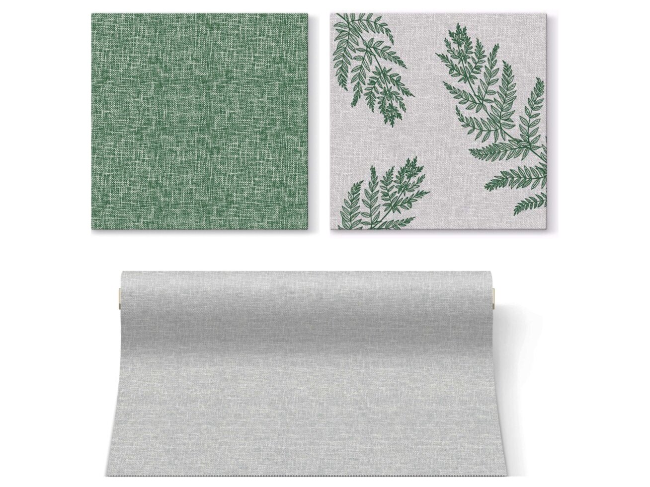 Napkins Linen Structure green, Airlaid textile 2 Napkins Linen Structure green, Airlaid textile 2
