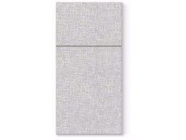 Cutlery pocket LINEN STRUCTURE grey, Airlaid textile