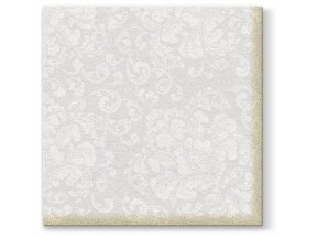 Napkins Rococo white, Airlaid textile