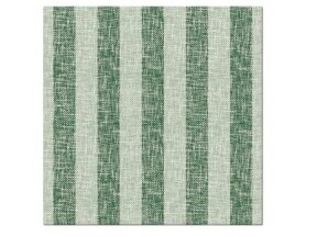 Napkins Linen Stripes green, Airlaid textile