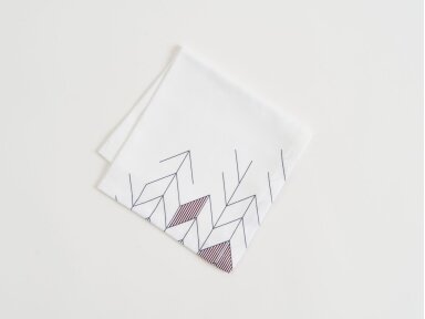 Napkin Christmas burgundy ARBORE, white