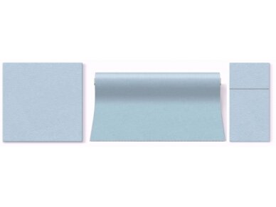 Cutlery pocket light blue, Airlaid textile 1