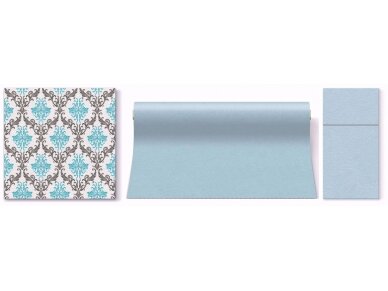 Cutlery pocket light blue, Airlaid textile 2