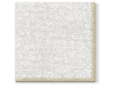 Napkins Rococo white, Airlaid textile