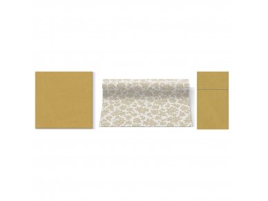 Cutlery pocket gold, Airlaid textile 1