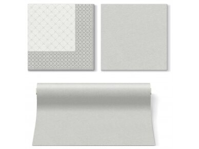 Napkins Subtle Grid silver, Airlaid textile 1