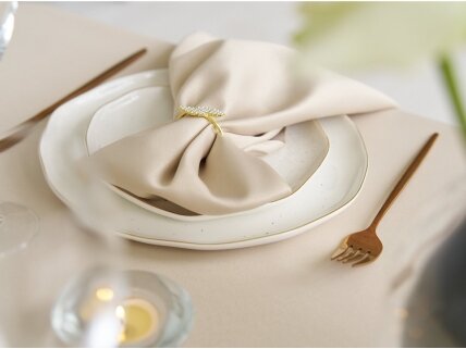 Napkin latte SATEN seamless stain resistant 45 x 45 cm 1 Napkin latte SATEN seamless stain resistant 45 x 45 cm 1