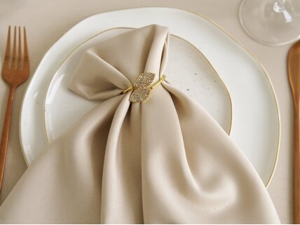 Napkin latte SATEN seamless stain resistant 45 x 45 cm 2 Napkin latte SATEN seamless stain resistant 45 x 45 cm 2