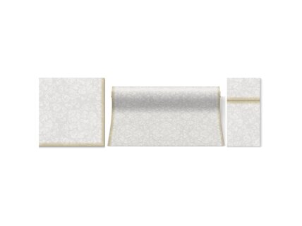 Cutlery pocket ROCOCO white, Airlaid textile 1 Cutlery pocket ROCOCO white, Airlaid textile 1