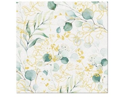 Napkins golden EUCALYPTUS Airlaid textile Napkins golden EUCALYPTUS Airlaid textile