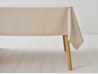 Tablecloth latte Saten stain resistant, width 320 cm