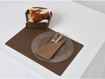 Leather cutlery case double-sided mocha/copper 3 Leather cutlery case double-sided mocha/copper 3
