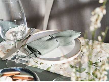 Tablecloth stain resistant tablecloth LOFT, reed green, white 180 cm 3 Tablecloth stain resistant tablecloth LOFT, reed green, white 180 cm 3
