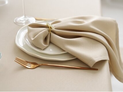 Tablecloth latte Saten, width 320 cm 7 Tablecloth latte Saten, width 320 cm 7