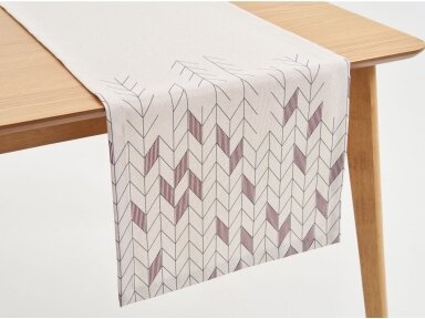 Table runner Christmas burgundy ARBORE, sandy