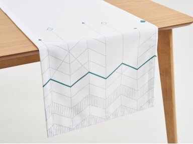 Table runner Modern Christmas tree, green