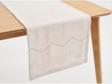 Table runner Modern warm Christmas tree, grey