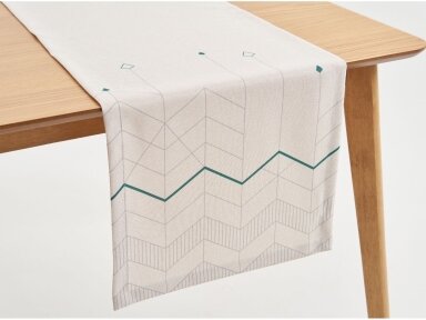 Table runner Modern warm Christmas tree, green