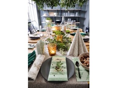 Table runner LINEN STRUCTURE green, Airlaid textile 3
