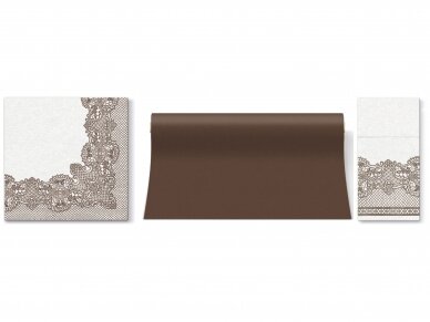 Table runner brown, Airlaid textile 1