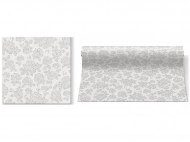 Table runner SUBTLE ROSES silver, Airlaid textile 2