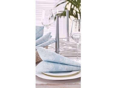 Table runner light blue, Airlaid textile 2
