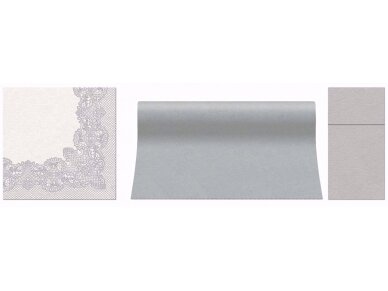 Table runner light grey, Airlaid textile 1