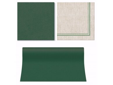 Table runner dark green, Airlaid textile 1