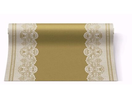 Table runner ROYAL LACE gold, Airlaid textile Table runner ROYAL LACE gold, Airlaid textile