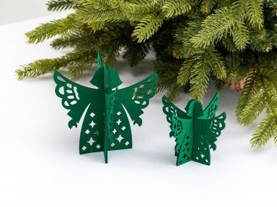 Kalėdiniai stalo papuošimai „Angelas“, žalia
