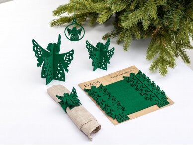 Kalėdiniai stalo papuošimai „Angelas“, žalia 2