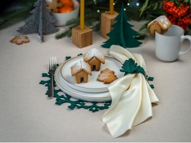 Kalėdiniai stalo papuošimai „Eglutė“, tamsiai žalia 2