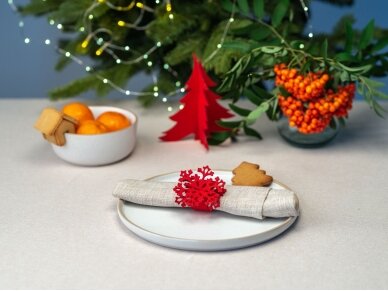 Kalėdiniai stalo papuošimai „Eglutė“, raudona 3