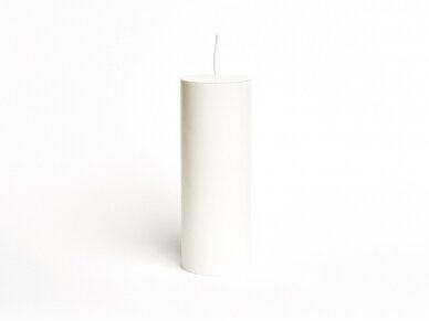 Žvakė balta  matinė cilindro formos
